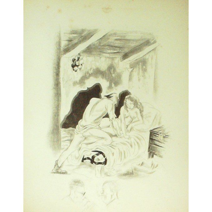 COLLOT ANDRE-EAU FORTE-pour illustrer RABELAIS- 6-1933