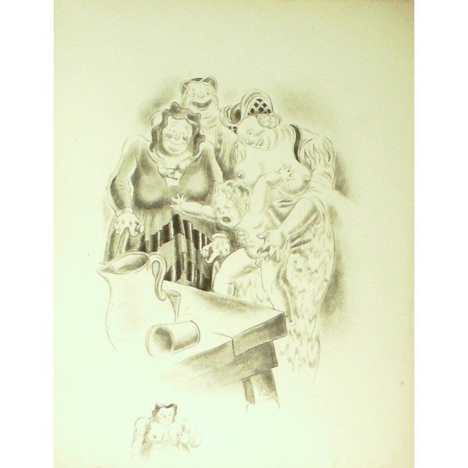 COLLOT ANDRE-EAU FORTE-pour illustrer RABELAIS-12-1933