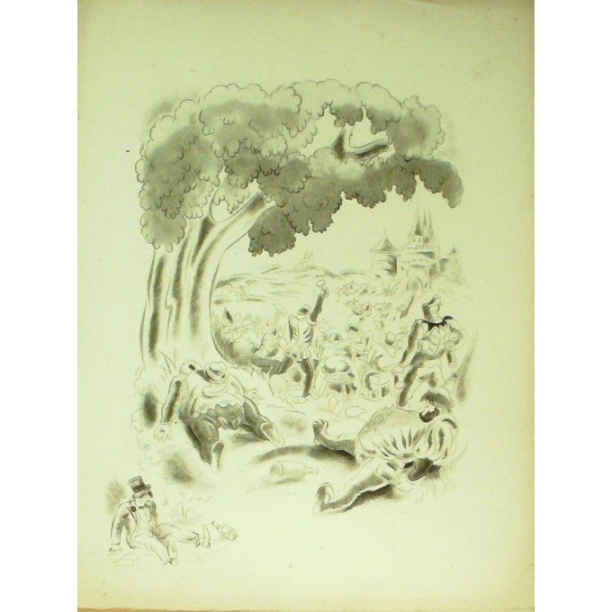 COLLOT ANDRE-EAU FORTE-pour illustrer RABELAIS-15-1933