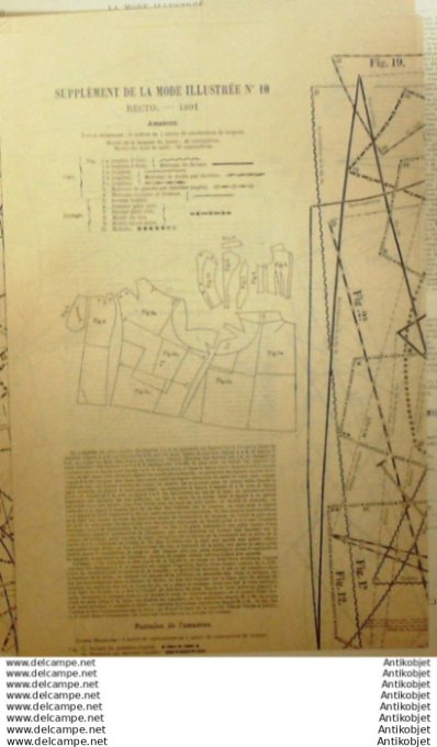 Journal + Patron Mode illustrée  1891 # 10 (with Pattern)