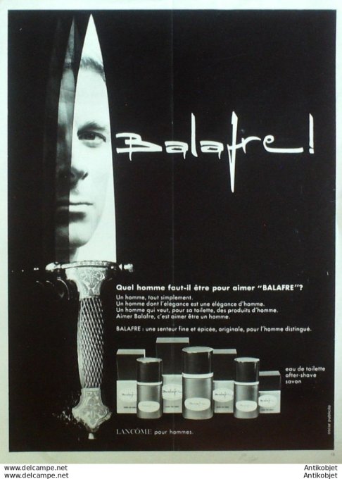 Publicite Cosmetique Lancome Balafre 1985