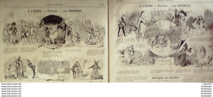 Le Journal Amusant 1886 # 1575 Fantaisie par Stop Comedie Monsieur Scapin repeint en vers par Jean R