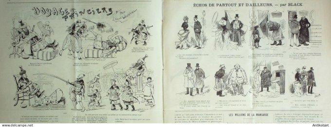 Le Journal Amusant 1889 # 1714 Une seance de spiritisme par Henriot