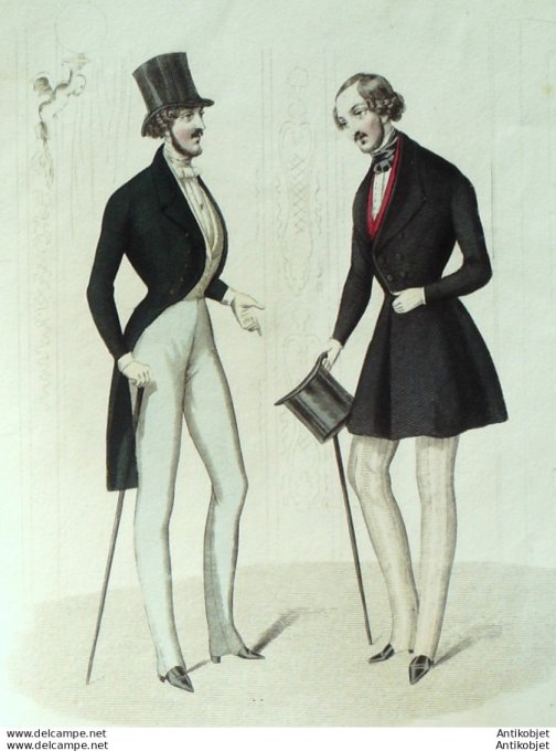Costume Parisien 1838 # 3593 Costumes homme en drap gilets