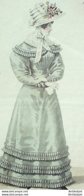 Costume Parisien 1825 # 2350 Robe de gros de Naples