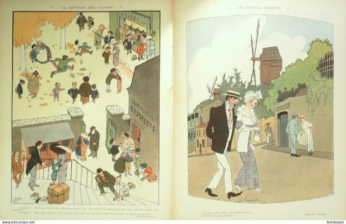 Le Rire 1913-10- 4 # 557 Journal humoristique Ed.Originale Aviation de Reims