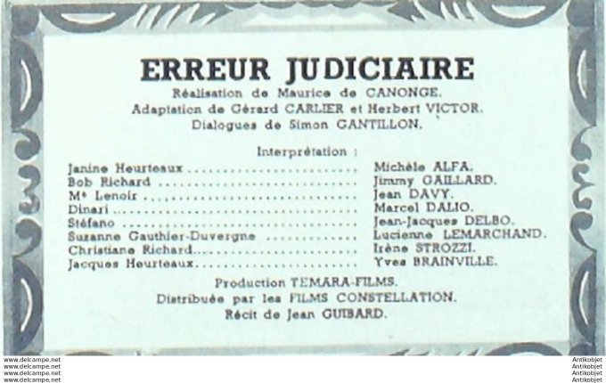 Erreur judiciaire Irène Strozzi Yyves Brainville Bourvil