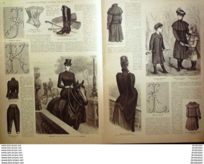 Journal + Patron Mode illustrée  1891 # 10 (with Pattern)