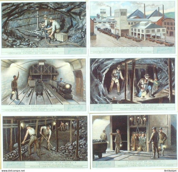 Chromo Liebig Sang 1270 Extraction du charbon (1933)