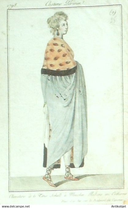 Costume Parisien 1797 an 6 # 25 (eau forte) (ex #9) Schall à  manches