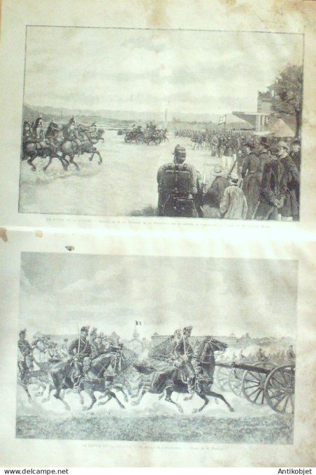 Le Monde illustré 1887 n°1582 Longchamps (92) fête nationale Le Havre (76) régates Carrousel
