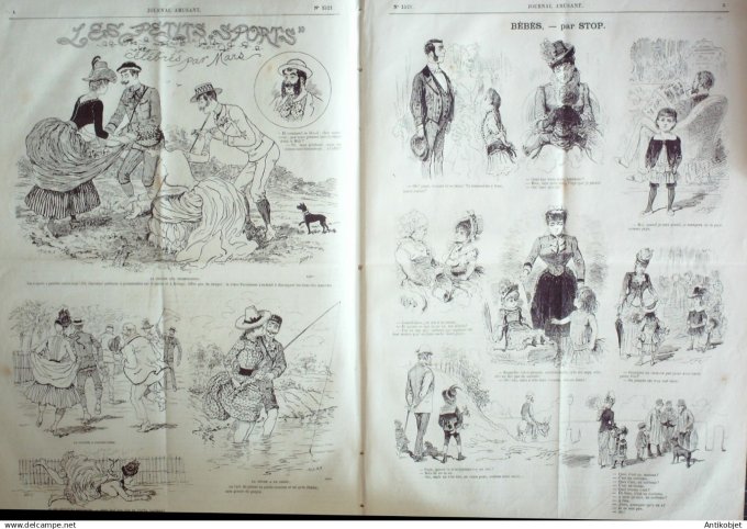 Le Journal Amusant 1885 # 1521 Les petits sports par Mars
