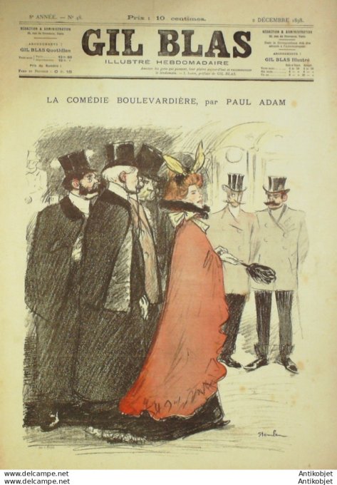 Gil Blas 1898 n°48 Paul ADAM Gaston PERDUCET FALCO Hugues DELORME