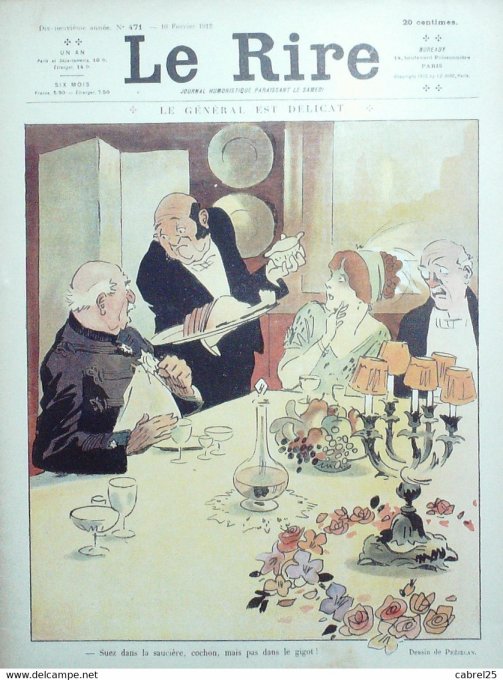 Le Rire 1912 n°471 Préjelan Genty Pierlis Delaw Laborde Florès Manfredini Fabiano