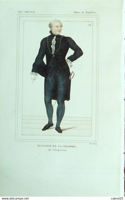 Portrait Huissier de Chambre de l'Empereur 19ème sous NAPOLEON