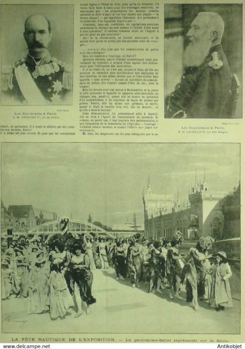 Soleil du Dimanche 1900 n°43 Islande pêche à la morue vendanges Tunisie Bizerte