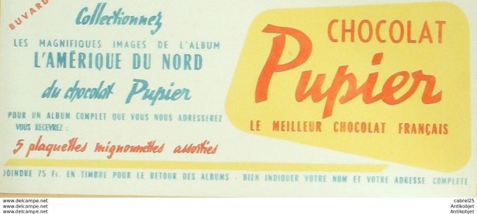 Buvard Pupier Chocolat
