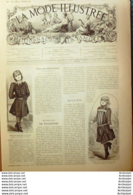 Journal + Patron Mode illustrée  1891 # 12 (with Pattern)