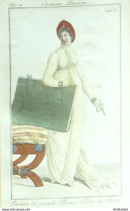 Costume Parisien 1803 an 11 # 445b (eau forte) Robe du matin