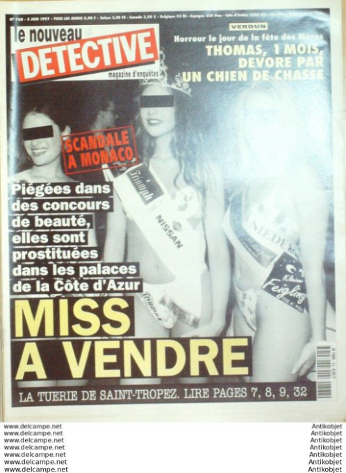 Détective 1997 # 768 St-Tropez Lançon Belfort Monaco Dugny/Meuse Aubervilliers