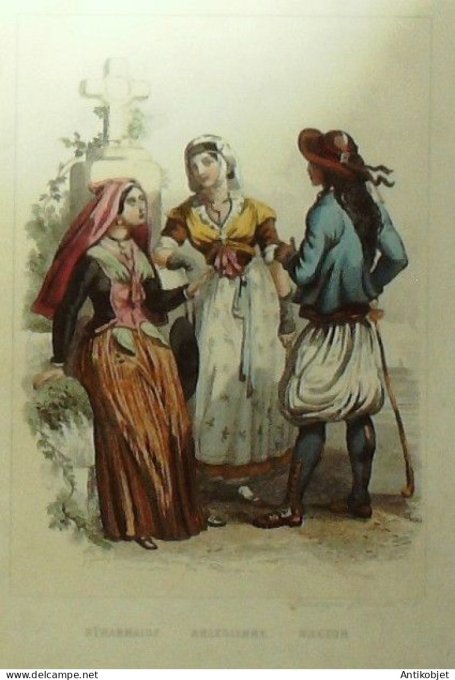 Occitanie Béarn et Navarre (65) Béarnaise signé Rouargue XIXème