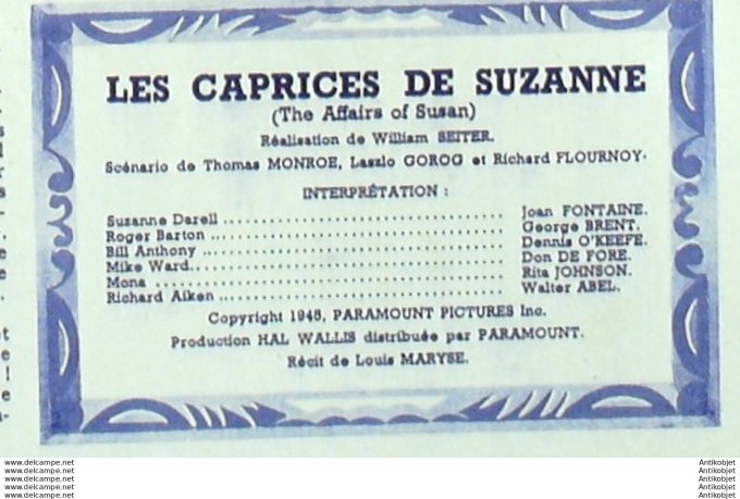 Mon Film   97 48-06-23 Les caprices de Suzanne George Brent Walter Abel