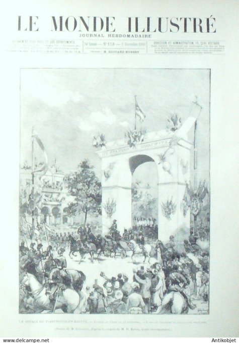 Le Monde illustré 1890 n°1758 Egypte Russie Nijni-Taghilsk Irkoutsk Berlin Victoria & prince Schaumb
