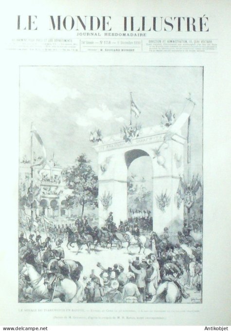 Le Monde illustré 1890 n°1758 Egypte Russie Nijni-Taghilsk Irkoutsk Berlin Victoria & prince Schaumb