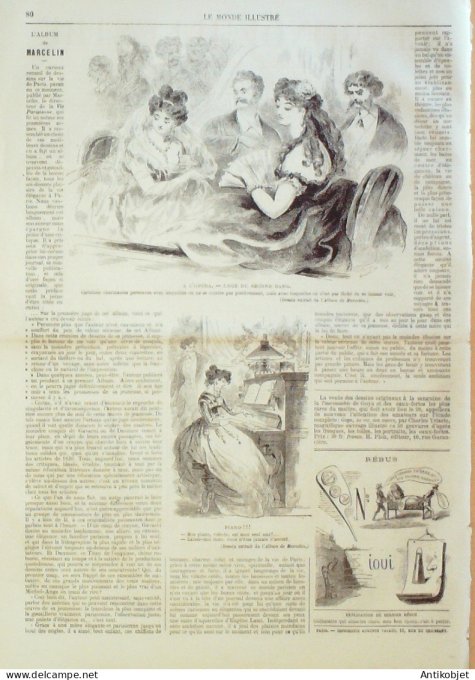 Le Monde illustré 1868 n°616 Belgique Bruxelles Italie Bordighiera Espagne Barcelone