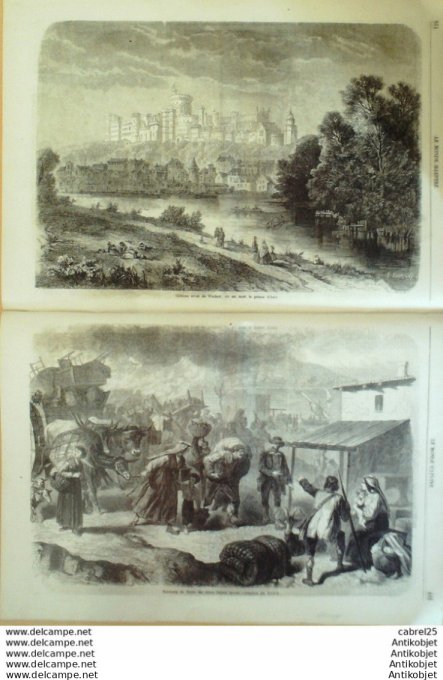 Le Monde illustré 1861 n°246 Italie Pise Vesuve Torre Windsor Inde Gange
