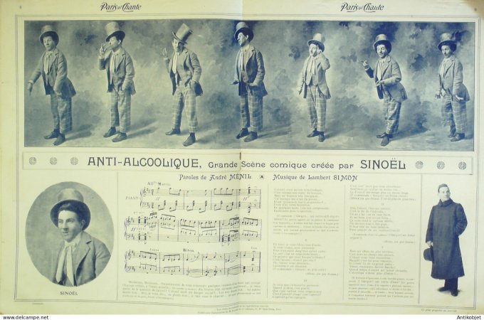 Paris qui chante 1905 n°114 Sinoël Paola Di Borgho Choff Mazert Dutard Guilbert