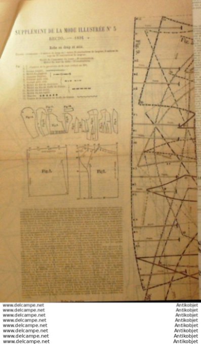 Journal + Patron Mode illustrée  1891 # 05 (with Pattern)