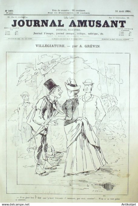 Le Journal Amusant 1884 # 1461 Les tribunaux comiques par Jules Moinaux