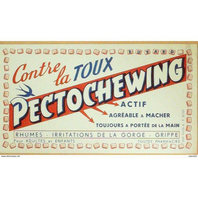 Buvard PECTOCHEWING Pharmacie