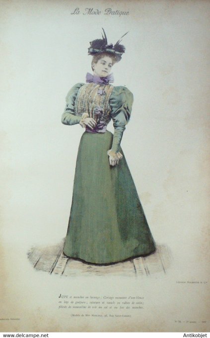 La Mode pratique 1896 # 34 Jupe corsage lainage