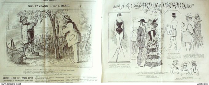 Soleil du Dimanche 1898 n°48 Toison d'or le parloir chasse à courre par Wotte