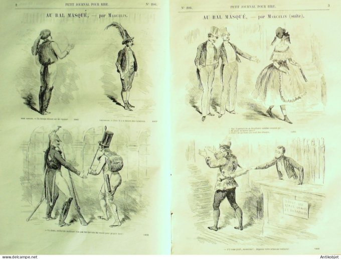 Petit journal pour Rire 1859 # 206 Nos soldats Randon