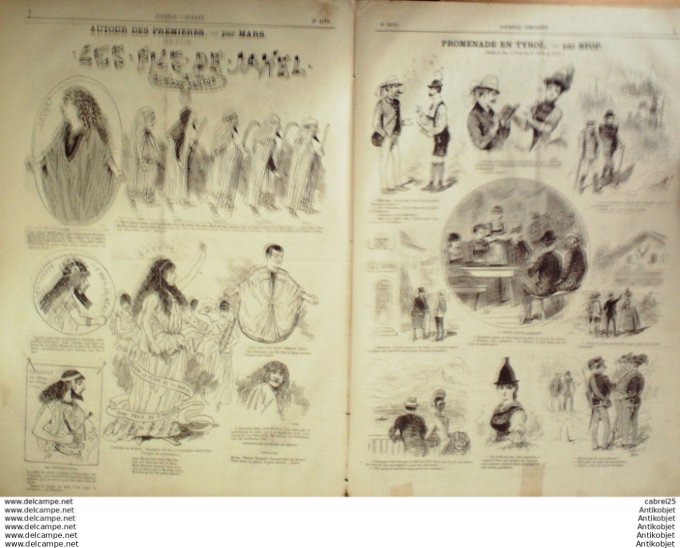 Le Journal Amusant 1886 # 1573 Paris port de mer par Henriot Les fils de Jahel de Simone Arnaud par 