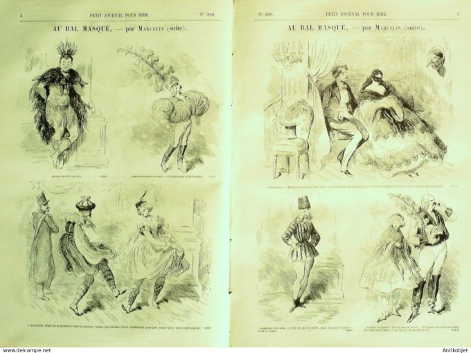 Petit journal pour Rire 1859 # 206 Nos soldats Randon