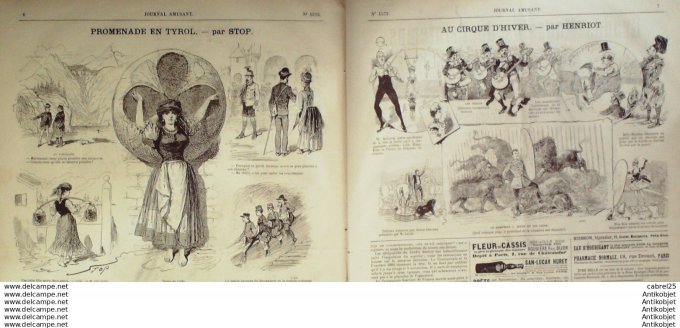 Le Journal Amusant 1886 # 1573 Paris port de mer par Henriot Les fils de Jahel de Simone Arnaud par 