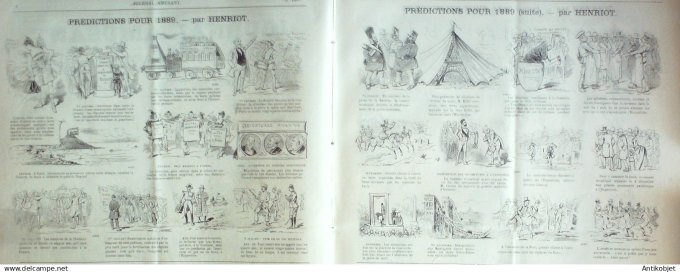 Le Journal Amusant 1889 # 1687 Theatre Vaudeville la securite des familles a Valabregue par Mars