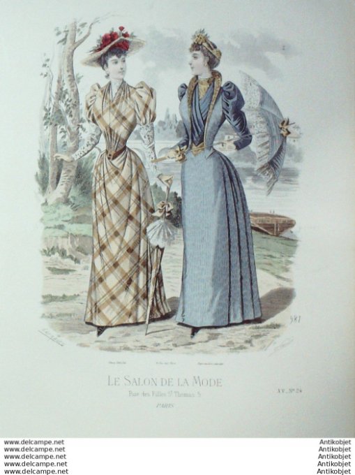 Gravure Mode Salon 1889 #  981 (Old Fashion plate)