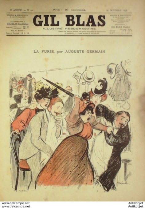 Gil Blas 1898 n°42 Auguste GERMAIN Richard MEINERS Albert LOIRE FALCO