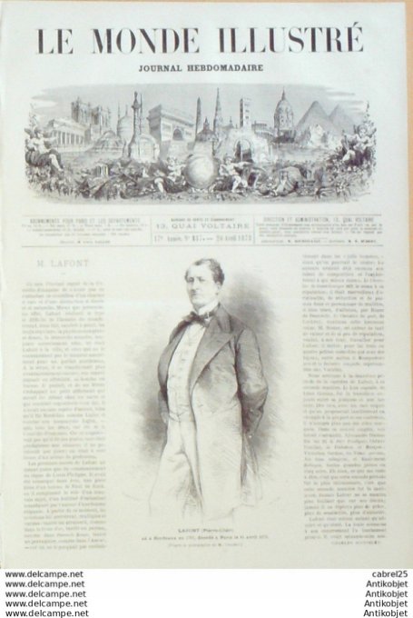 Le Monde illustré 1873 n°837 Mont St-Michel(50) Espagne Tolede Suisse Schwitz Landsgelmeinde