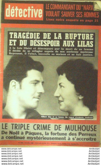 Détective 1966 # 1033 Beaumont/Oise St-Germain-Arpajon Montpezat-d'agenais Saulcy/Meurthe