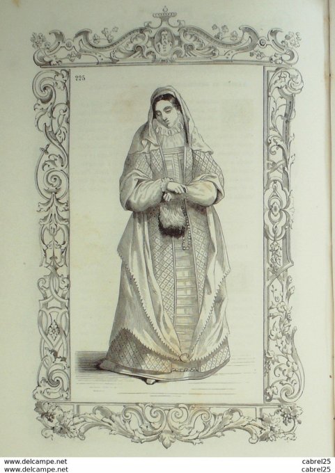 Italie NAPLES noble dame du royaume 1859