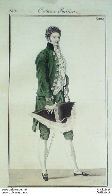 Costume Parisien 1812 # 1220 Habit homme habillé épée d'acier