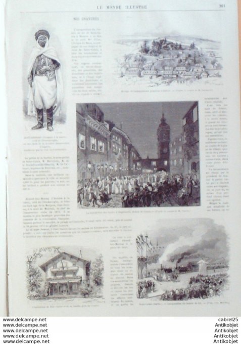 Le Monde illustré 1873 n°837 Mont St-Michel(50) Espagne Tolede Suisse Schwitz Landsgelmeinde