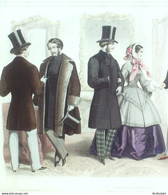 Gravure de Mode originale Le Progres 1856 # 83 (Maison Desprey)