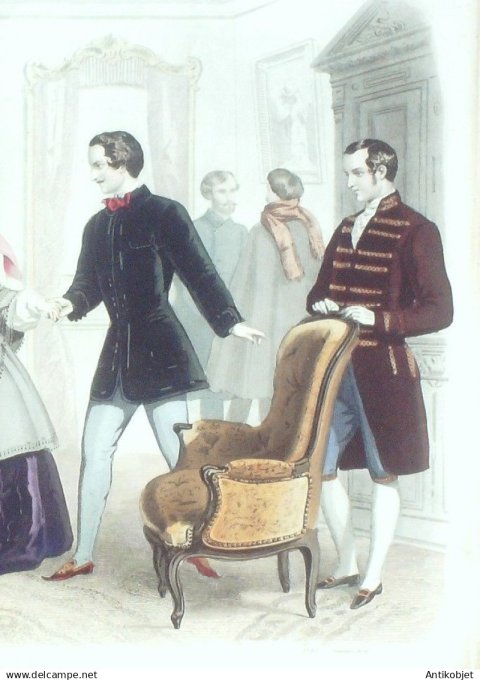 Gravure de Mode originale Le Progres 1856 # 83 (Maison Desprey)